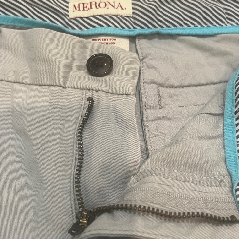 MERONA- Light Gray Cotton Shorts 🩳 - Picture 3 of 6